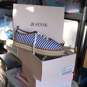 JustFab Striped Sneakers Size 10